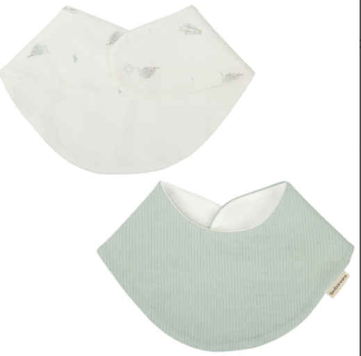 Babero bandana pack 2 Blue Sky Verde 43x21