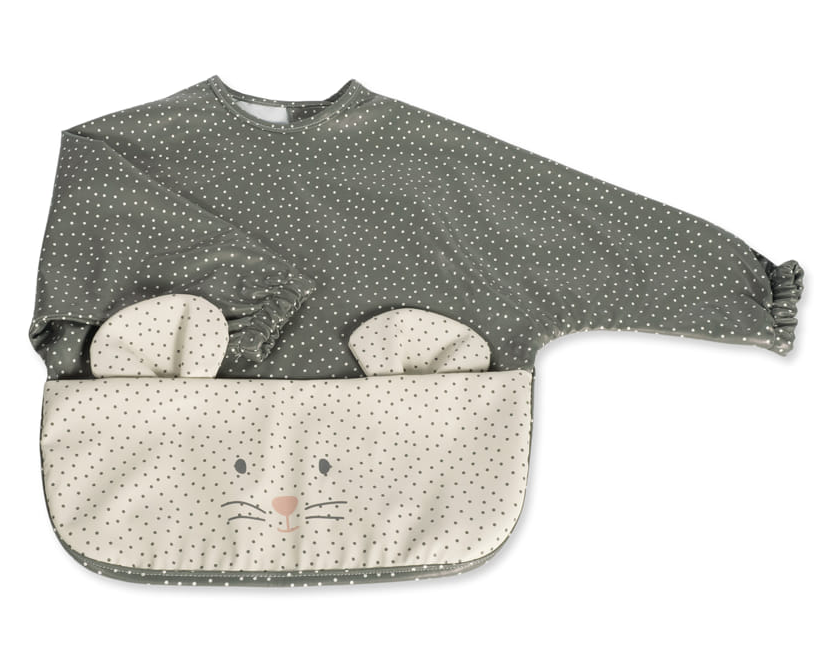 Babero mangas y bolsillo topito Poppy Walking Mum Verde Musgo