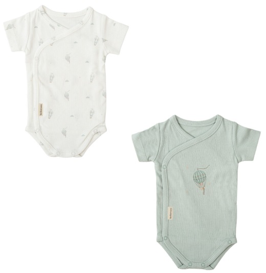 Body bebé manga corta pack 2 Blue Sky Verde 0-1 Mes