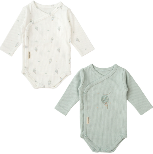 Body bebé manga larga pack 2 Blue Sky Verde 0-1 Mes