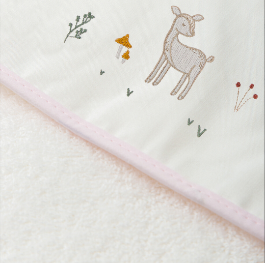Capa de baño bebé Deer Rosa 100X100 Chic