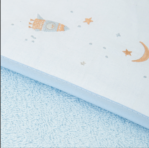 Capa de baño bebé Orbit Azul 100X100 Chic