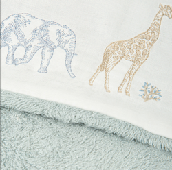 Capa de baño bebé Tanzania AG Azul Grisaceo 100X100