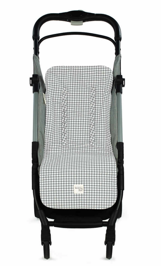 Colchoneta I love Vichy cuadros Walking Mum Gris