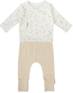 Conjunto jubon y polaina Anaïs Lino 1-3 Meses