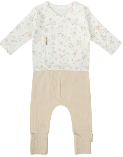 Conjunto jubon y polaina Anaïs Lino 1-3 Meses