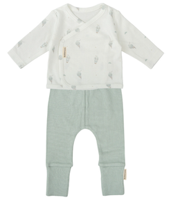 Conjunto jubon y polaina Blue Sky Verde 0-1 Mes