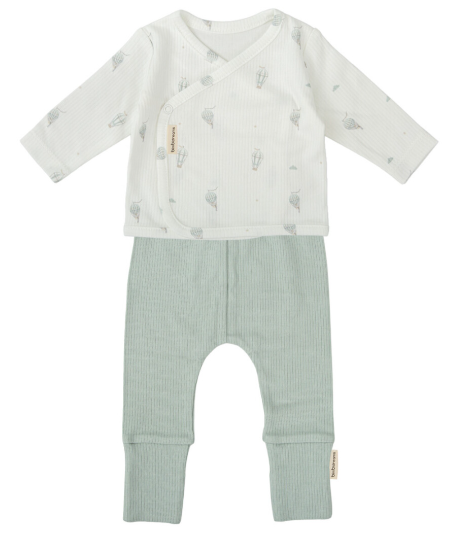 Conjunto jubon y polaina Blue Sky Verde 0-1 Mes