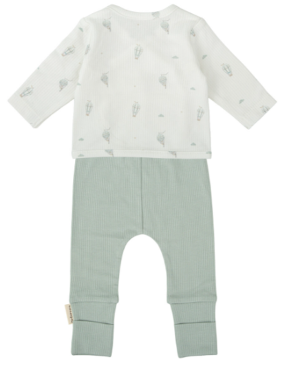 Conjunto jubon y polaina Blue Sky Verde 0-1 Mes