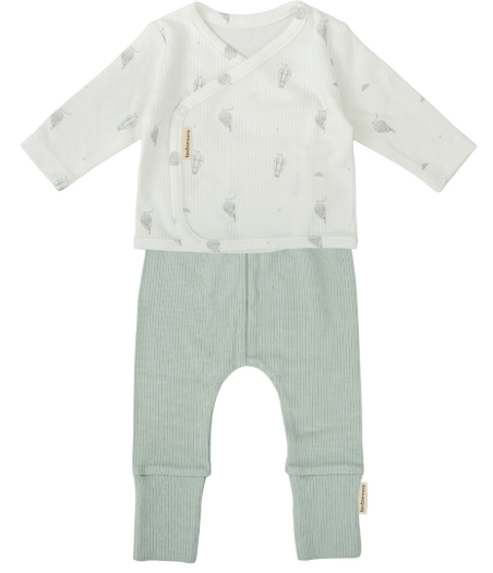 Conjunto jubon y polaina Blue Sky Verde 1-3 Meses