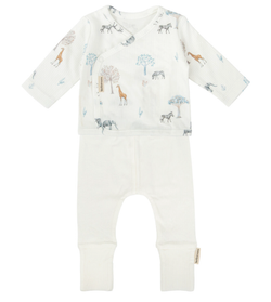 Conjunto jubon y polaina Tanzania Blanco 0-1 Mes
