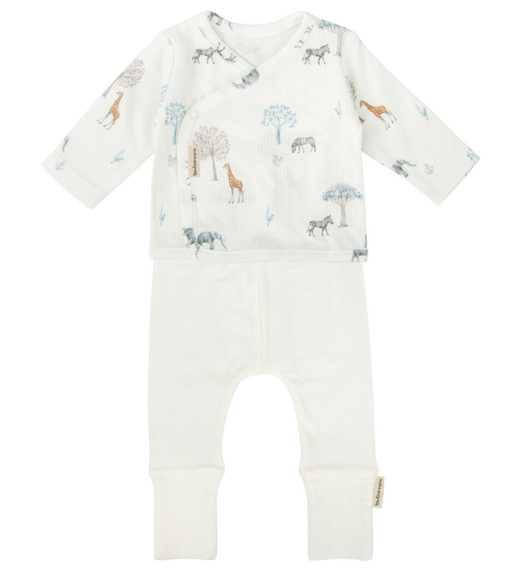 Conjunto jubon y polaina Tanzania Blanco 0-1 Mes