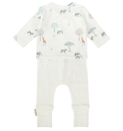 Conjunto jubon y polaina Tanzania Blanco 0-1 Mes