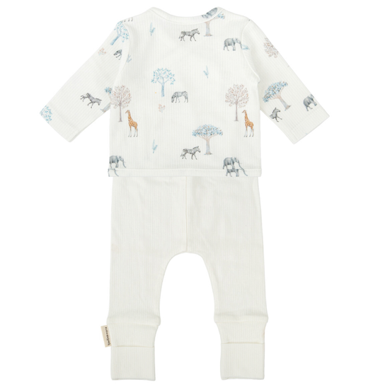Conjunto jubon y polaina Tanzania Blanco 0-1 Mes