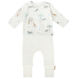 Conjunto jubon y polaina Tanzania Blanco 1-3 Meses