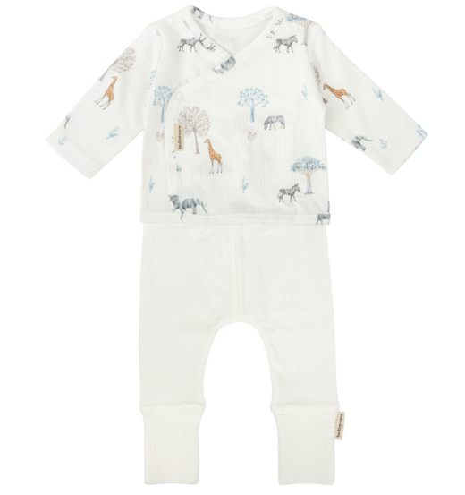 Conjunto jubon y polaina Tanzania Blanco 1-3 Meses