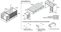Cuna convertible Fusión-1 70x140 de Ros