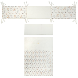 Funda nórdica reversible cuna 60 + Relleno + Protector + Funda almohada Tanzania Multicolor 110X155
