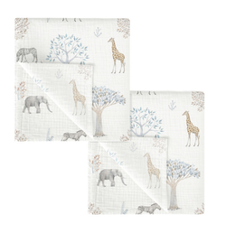 Gasas Bambú pack 2 Tanzania Multicolor 60x60