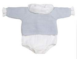 Jersey Tricot + ranita + body bambula 0-1m Pasito a Pasito