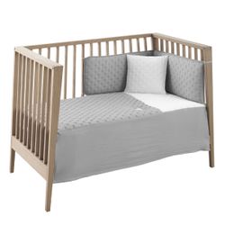 Jgo 2 Pcs.Colcha I-V. Cuna 60 Soft Gris 60X120X3 Cm