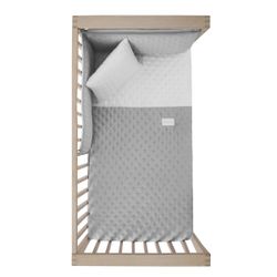 Jgo 2 Pcs.Colcha I-V. Cuna 60 Soft Gris 60X120X3 Cm