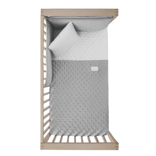 Jgo 2 Pcs.Colcha I-V. Cuna 60 Soft Gris 60X120X3 Cm