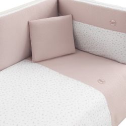 Jgo 2 Pcs.F.Nordica Cuna 70 Plumeti Rosa 110X170X3 Cm