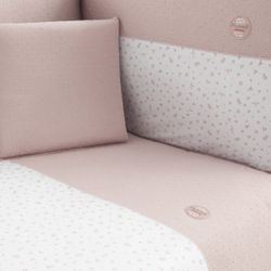Jgo 2 Pcs.F.Nordica Cuna 70 Plumeti Rosa 110X170X3 Cm