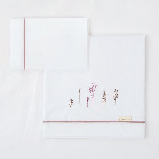 Juego sabanas algodon 100% 3 piezas Niza Minicuna (50x80-90) 21 B|Lila