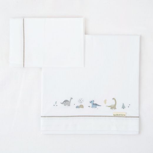 Juego sabanas algodon 100% 3 piezas Trex Cuna (60x120) 16 B|Verde