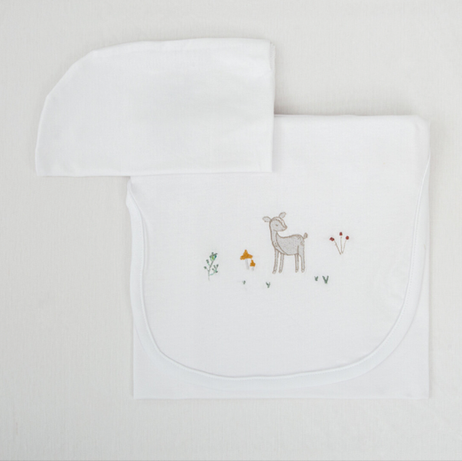 Juego sabanas punto jersey 3 piezas Deer Rosa Coche (40x80) Chic