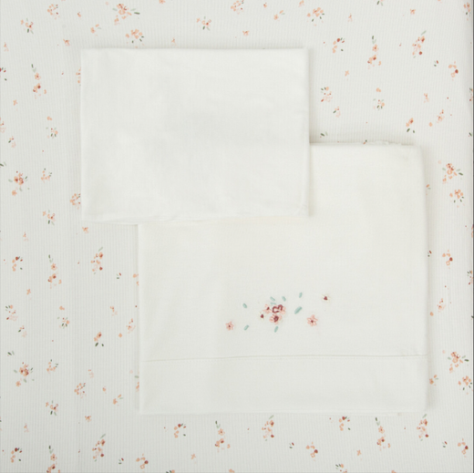 Juego sabanas punto jersey 3 piezas Monet Rosa Coche (40x80)