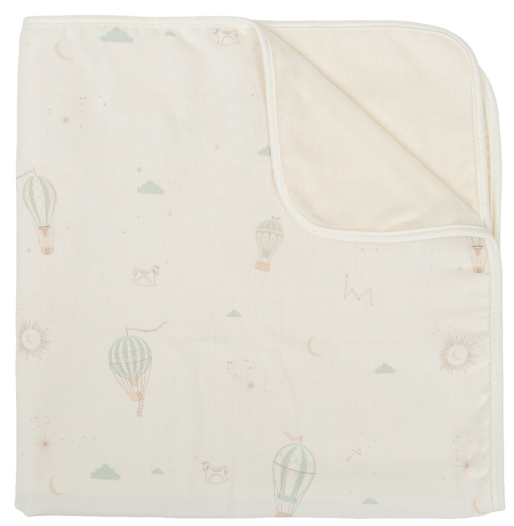 Manta Arrullo Blue Sky Verde 75x75