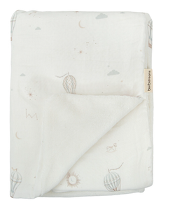 Manta Microfibra Dots Blue Sky Verde 80X110