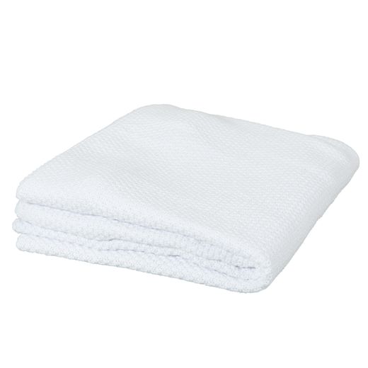 Manta para carro tricot algodón 100% Basics 75x90 01 Blanco