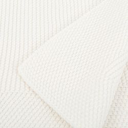 Manta para carro tricot algodón 100% Basics 75x90 01 Blanco