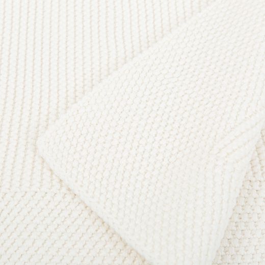 Manta para carro tricot algodón 100% Basics 75x90 01 Blanco