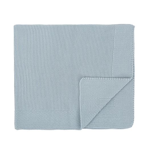 Manta para carro tricot algodón 100% Basics 75x90 AG Azul Grisaceo