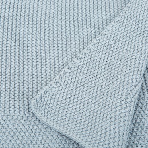 Manta para carro tricot algodón 100% Basics 75x90 AG Azul Grisaceo
