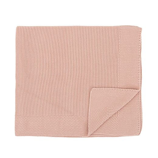 Manta para carro tricot algodón 100% Basics 75x90 RE Rosa Empolvado