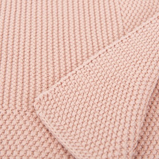 Manta para carro tricot algodón 100% Basics 75x90 RE Rosa Empolvado