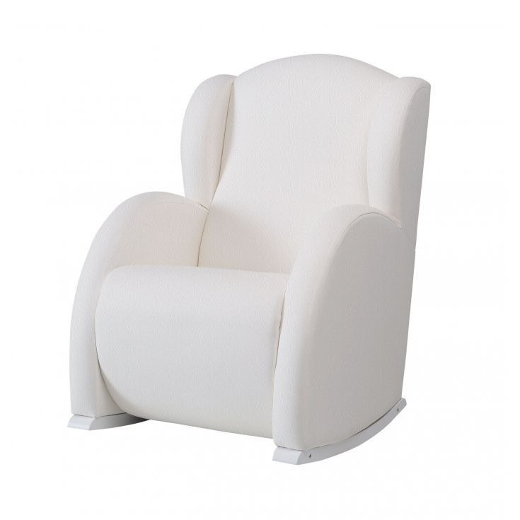 Mecedora Micuna Flor Polipiel Blanco