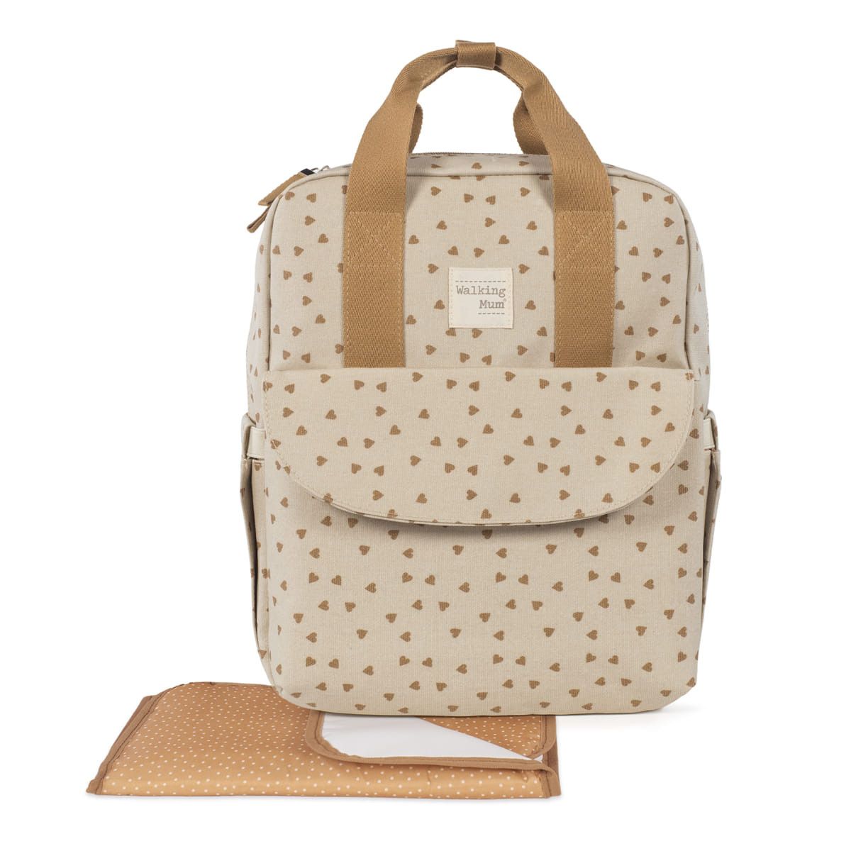 Mochila corazones Poppy Walking Mum Canela