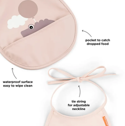 Pack 2 baberos mini con bolsillo Done By Deer