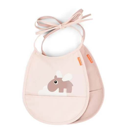 Pack 2 baberos mini con bolsillo Done By Deer