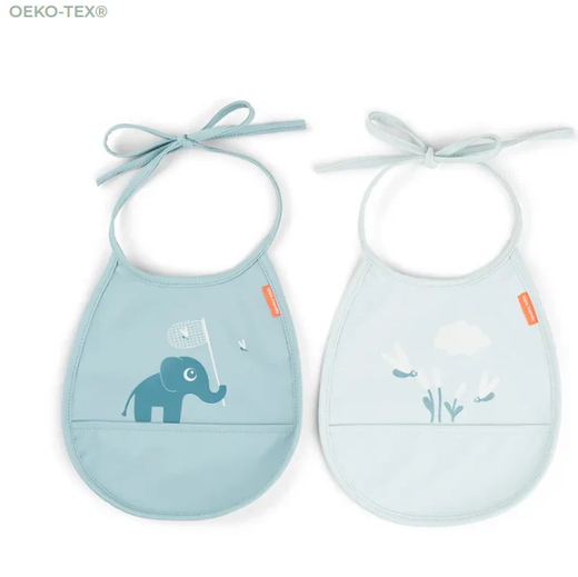 Pack 2 baberos mini con bolsillo Done By Deer