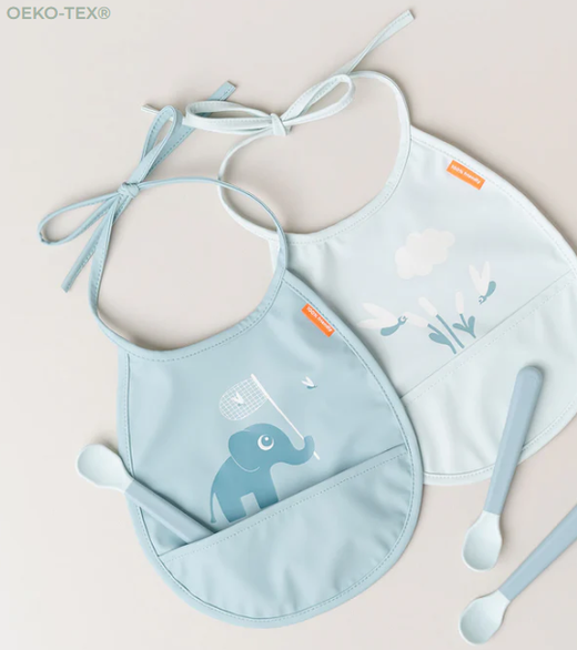Pack 2 baberos mini con bolsillo Done By Deer