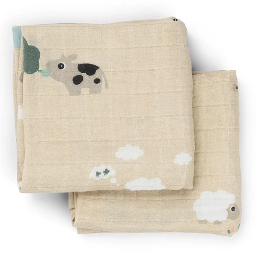 Pack 2 muselinas Tiny Farm 65x65 Done by Deer