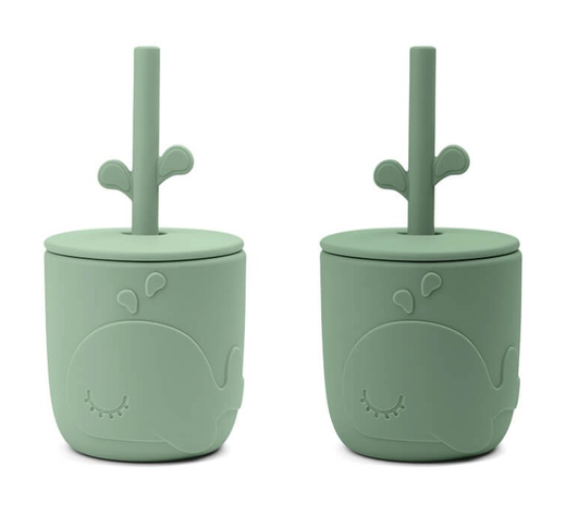 Pack 2 vasos con pajita Wally Done By Deer